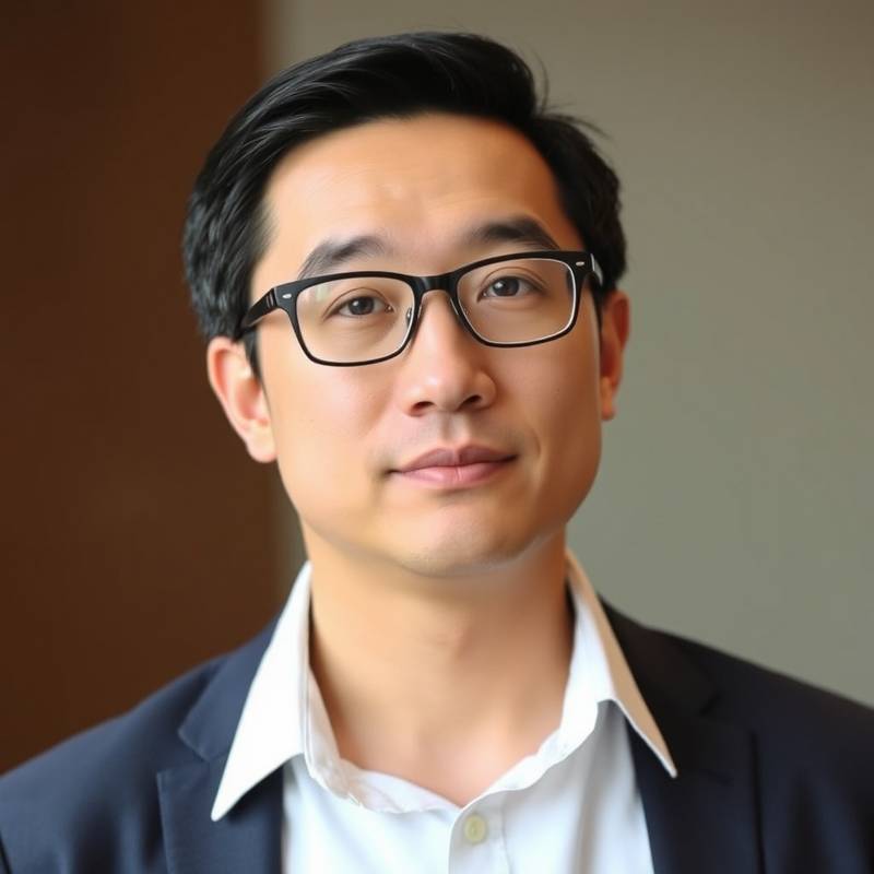Portrait of David Chen, CTO of Veridian Dynamics, wearing glasses and looking thoughtful.