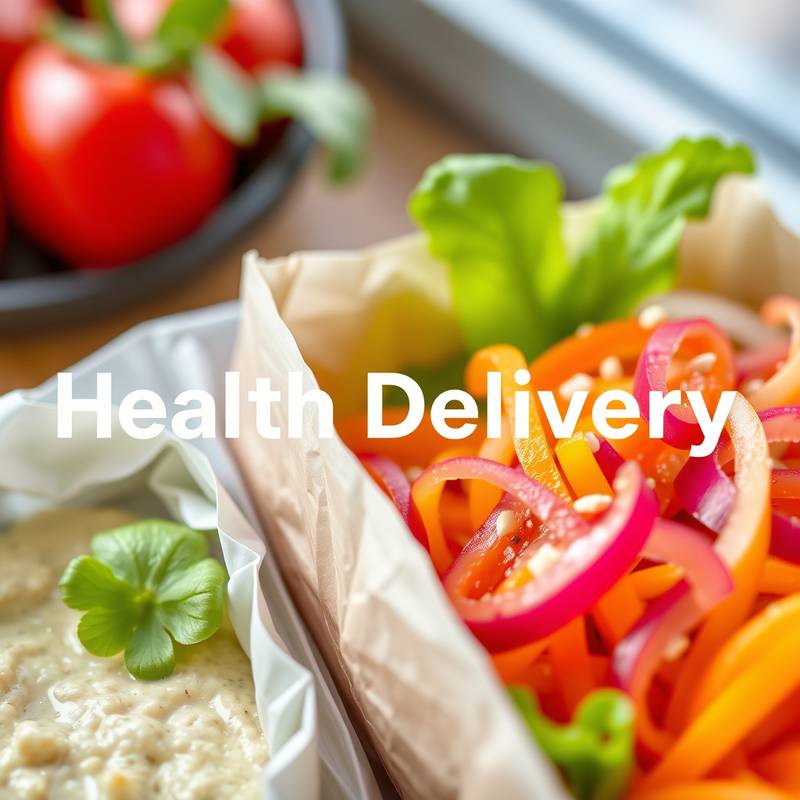 Screenshot of HealthyBites social media advertisements promoting their health food delivery service.