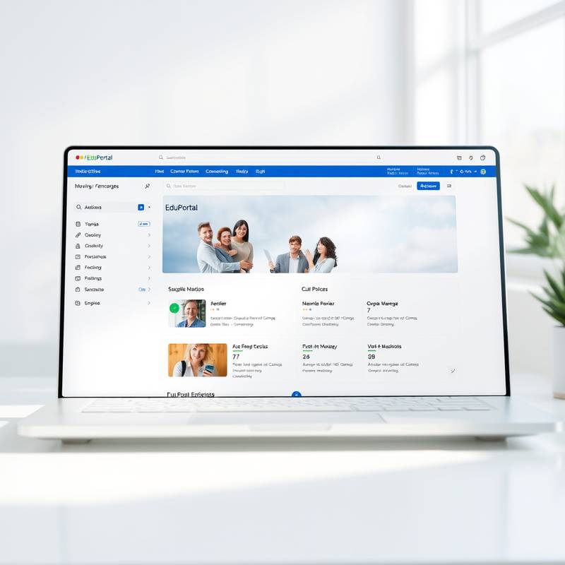 Screenshot of the redesigned EduPortal interface, showing a clean and user-friendly design.
